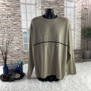 Men’s Massini Collection Tan And Black Casual Sweater (XL) EH06
